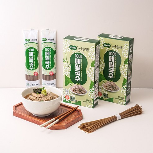 건강과 미식을 동시에, 순솔 100% 메밀국수로 특별한 식탁을 완성하세요.