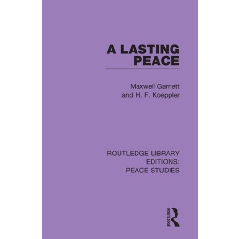 A Lasting Peace Paperback, Routledge, English, 9780367261627