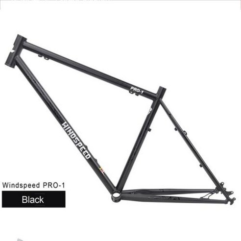 자전거 프레임 부품 26ER Windspeed PRO1 MTB 마운틴 CrMo 레이놀즈 520 스틸 스테레오 인쇄 블랙 화이트, Black+16