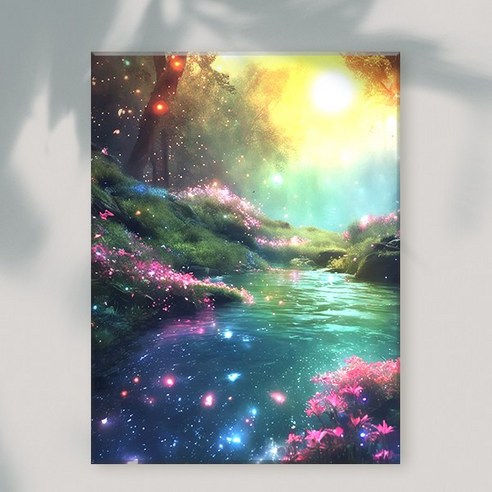 오로라데코덴 캔버스형 보석십자수 40x50cm, MK118 풍경 판타지 포레스트