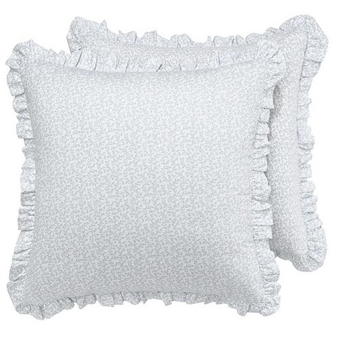 Laura Ashley Home 100% 면 홈 데코 쿠션 (클로에 블루), 클로이 블루