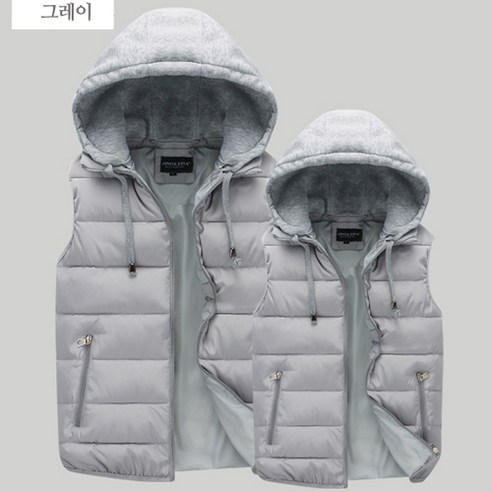 [OKㅣ강추] 케익 – 남녀공용 면후드 패딩조끼 남성 여성 커플 후드 조끼 -k122 [OKNOWㅣ추천상품]