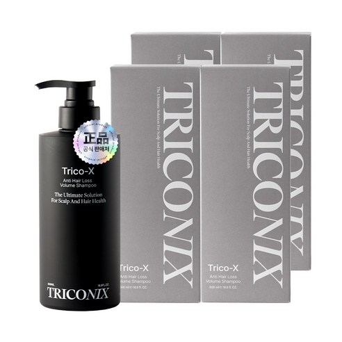트리코닉스 트리코엑스 탈모완화 볼륨 샴푸, 4개, 500ml
