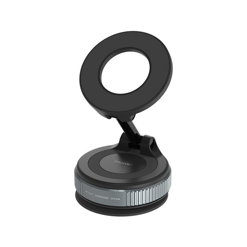 모락 진공 흡착 접이식 차량용 맥세이프 자석 거치대, 블랙, 1개