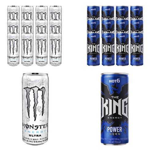 몬스터에너지 울트라 355ml 12개+핫식스 더킹 파워 355ml 12개, 1세트