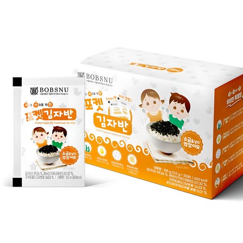 서울대밥스누 우아한 포켓김자반, 김맛, 105g, 1개