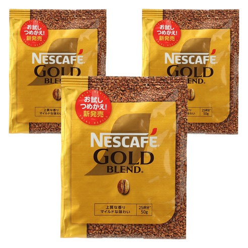 일본 NESCAFE 골드블렌드 리필 약25잔분, 3개, 1개입, 50g