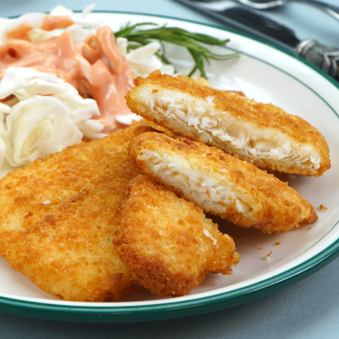 바삭함 속에 숨겨진 촉촉함, 가시 없는 순살 가자미 생선까스