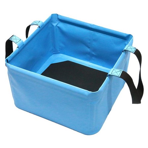 캠핑 낚시 하이킹 피크닉을위한 18L 접이식 물통 물 컨테이너 가방, 푸른, 방수 코팅