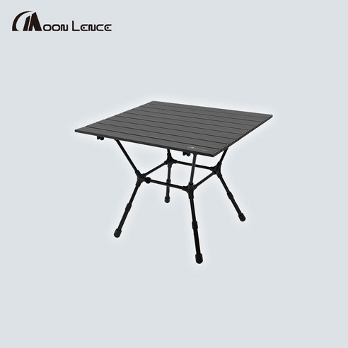 Moon Lence 접이식 사각 테이블 S M L, 블랙