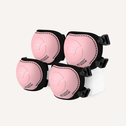 스쿳앤라이드 프리미엄 보호대 세트(로즈): 안전과 스타일을 겸비한 유아 킥보드 필수템 스쿳앤라이드보호대