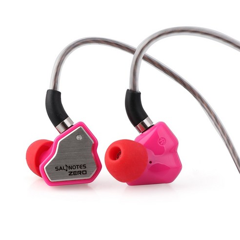 7Hz 살노트 제로 10MM 다이내믹 드라이버 하이파이 인이어 이어폰, 로즈 레드색, 마이크 미포함(3.5mm)