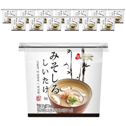 주비푸드 미소장국 버섯맛 21g x 14개 / 컵국 즉석국