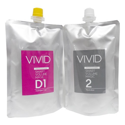 비비드 볼륨 매직약 500ml – 파마약 + 액상중화제 미용실파마약 펌제 (1제+2제) – 1개 셀프매직