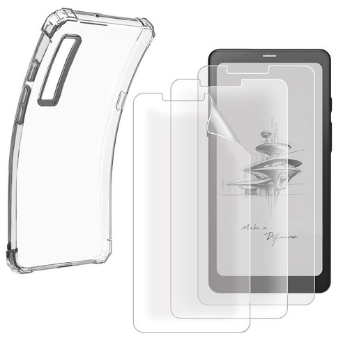 HUADU eBook-Reader 액정보호필름 3+1팩 Onyx Boox Palma 6.13인치/Boox Kant/Boox Kant 2와 호환 PET 스크린 보호 필름 긁힘 방지, 4개