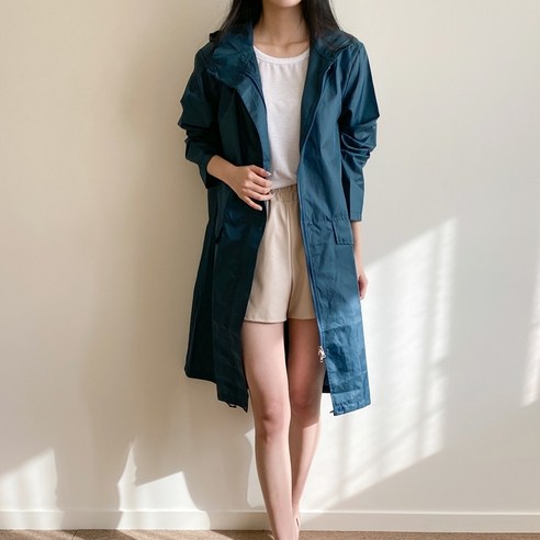 오넬 포커스온 레인코트 - 블루계열, 여성용, 폴리에스테르 우비