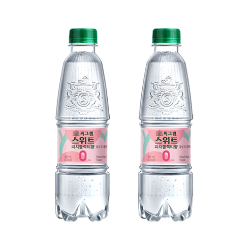 [본사직영] 씨그램 스위트 피치블랙티향 350ml PET X 24개입, 24개