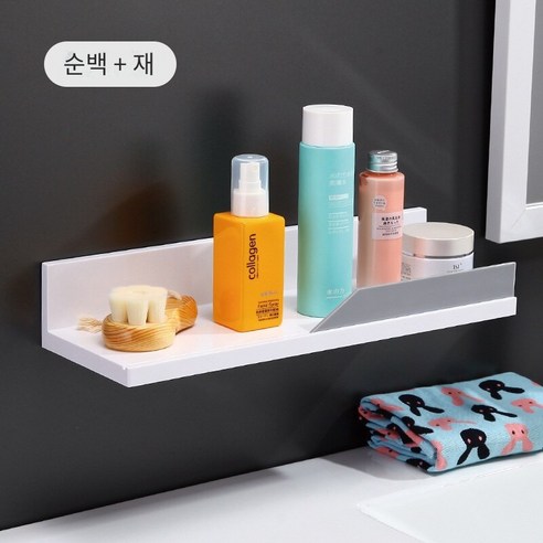 칼노 흡입 벽에 천공되지 않은 화장실 랙, 흰색