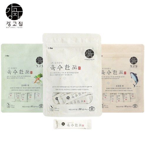 강고집 육수한포 80g 깔끔한 맛80g 풍부한 맛80g, 1세트, 240g