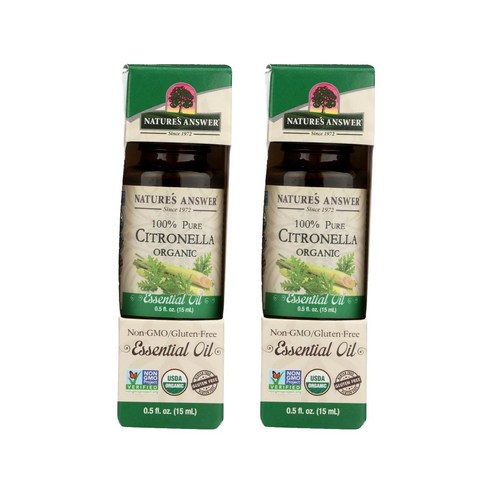 네이쳐스앤서 퓨어 시트로넬라 에센셜 오일, 15ml, 2개
