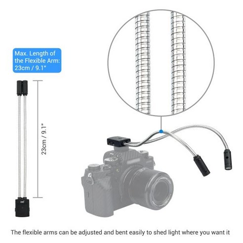 JJC 매크로 암 라이트 LED 램프 스피드 캐논 5D 마크 II 6D 850D 760D DSLR 카메라, 한개옵션0
