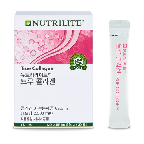 뉴트리라이트 암웨이 트루콜라겐 (저분자 1포당 2 500mg), 1개, 120g