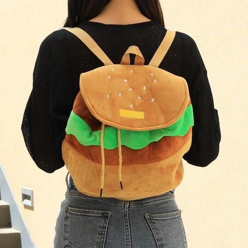   햄버거 가방 귀여운 특이한 복조리 백팩 웃긴 선물 데일리 인싸템