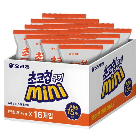 오리온 초코칩 쿠키 미니, 48g, 16개