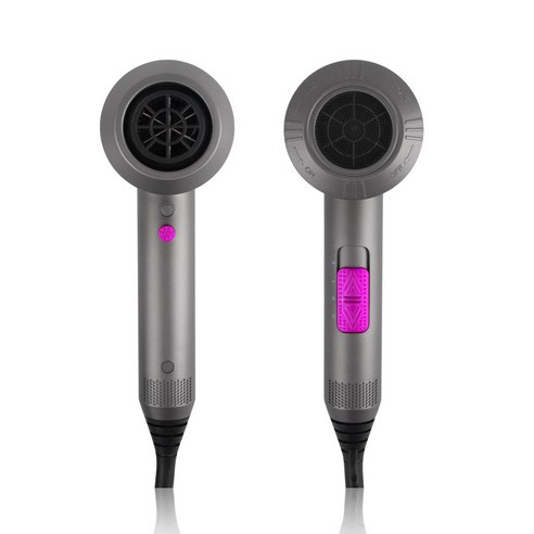 2000W 헤어 드라이어 가정용 고출력 속건 기숙사 모양 골판지 실크 음이온 헤어 드라이어, D087 스트레이트 해머 그레이, 미국 표준(110V)
