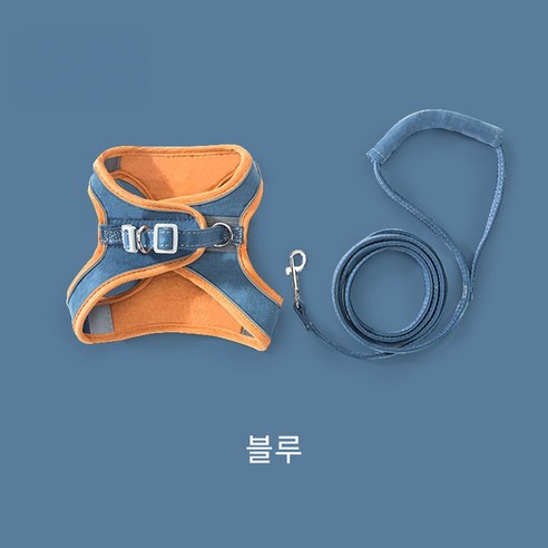 CHARMICALL 반려동물 야간 빛 반사 강아지 하네스 24-05, 블루, 1개