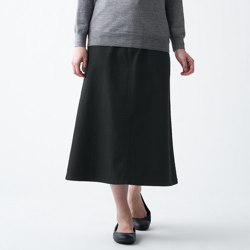 무인양품 MUJI 여성 스트레치 데님 롱 스커트