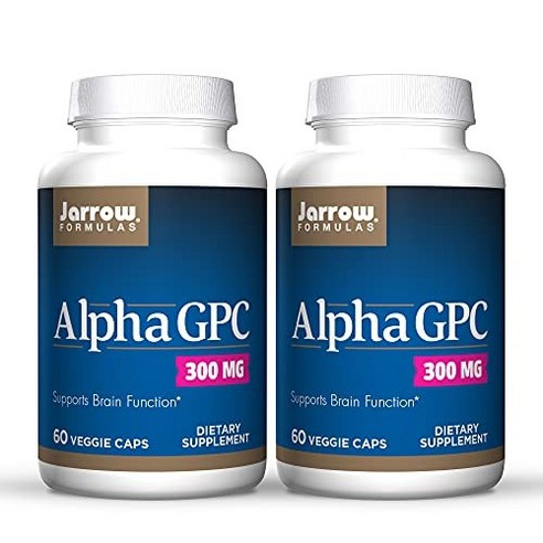 Jarrow Formulas Alpha GPC 300 mg - 60 Veggie Caps - 뇌 기능 지원 - 최대 120회 제공량, 1개, 1