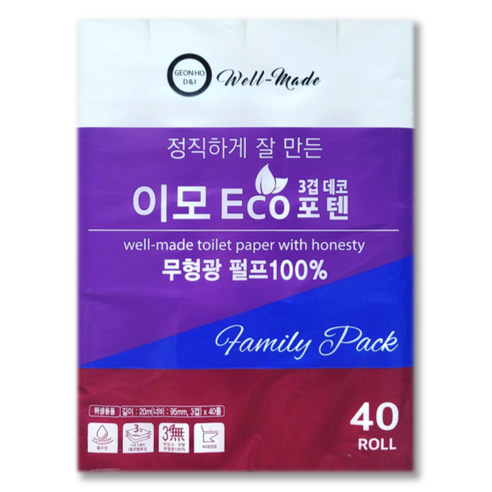 정직하게 잘 만든 이모 휴지, 40개입, 1개
