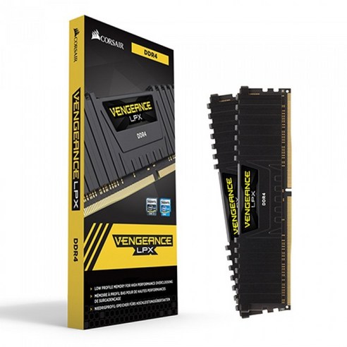 CORSAIR DDR4-3600 CL16 VENGEANCE LPX 블랙 패키지 (16GB(8Gx2)) (정품) / 당일출발