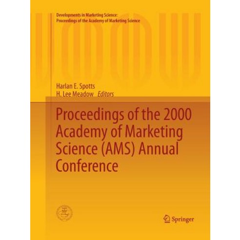 (영문도서) Proceedings of the 2000 Academy of Marketing Science (Ams) Annual Conference Paperback, Springer, English, 9783319385778