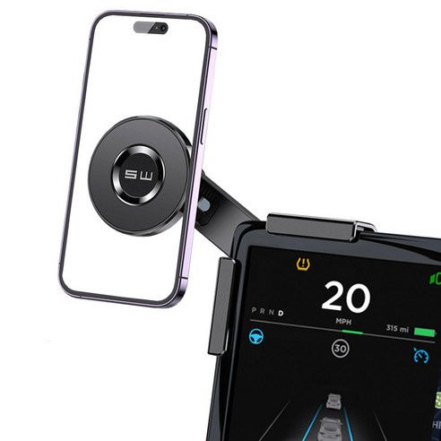 GSB 테슬라 맥세이프 모니터 거치대 모델3 모델Y 하이랜드, 테슬라 모델3 / 모델Y 호환, 블랙, 1개