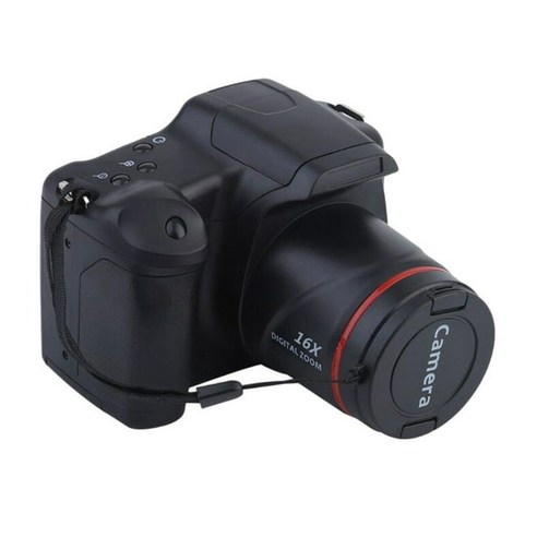 Frcolor Digital Camera Portable 16x Zoom Video Camcorder Photography Telephoto, Black