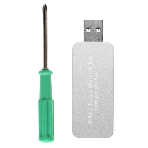 케이스 인클로저 USB 3.0 ~ 2242 M.2 NGFF(SATA 기반) 상자 외부 인클로저 케이스 은색, 설명, 실버, 알루미늄 합금