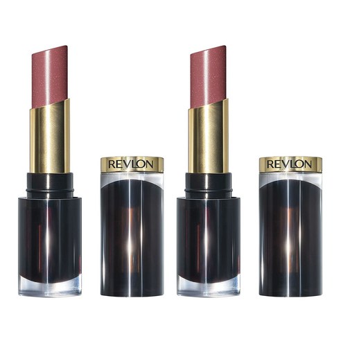 레브론 슈퍼 러스트러스 글래스 샤인 립스틱, 2개, 3 Glossed Up Rose