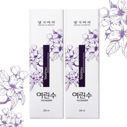 [댕기머리] 여린수 200ml 여성청결제 여성세정제 x2개, 2개