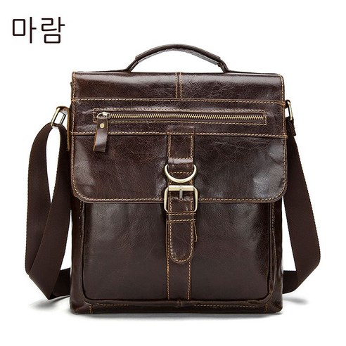 브랜드 리얼 가죽 숄더백 남성 숄더백 두층 소가죽 커버 미니 숄더백 빈티지 남성 가방 1292
