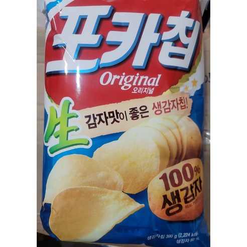 오리온 포카칩 오리지널 지퍼백, 229g, 6개
