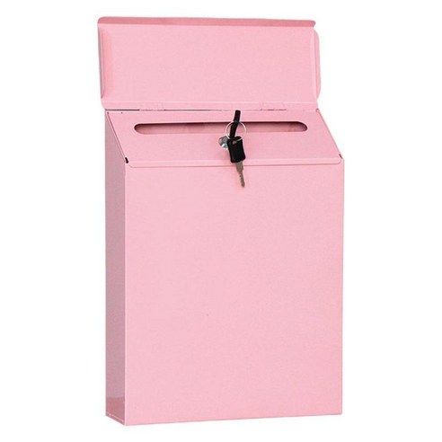 2개의 열쇠 장식적인 우편함을 가진 벽 산 우편함 방수 우편 잠글 수 있는 우편함 입장 문, 분홍