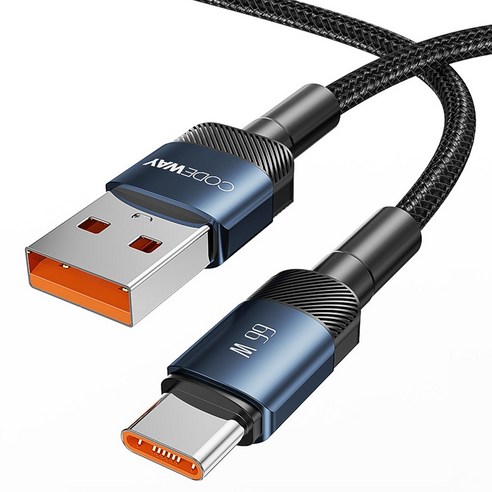 코드웨이 USB A-C타입 고속 충전케이블, 1.2m, 블루, 1개