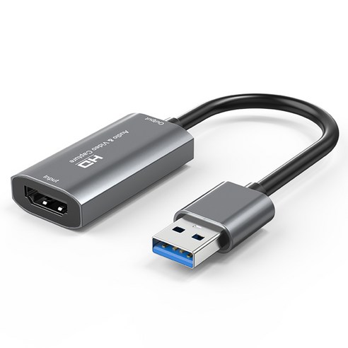 케이블타임 HDMI to USB 비디오 캡쳐보드 그레이 CB63G nm-hk02k