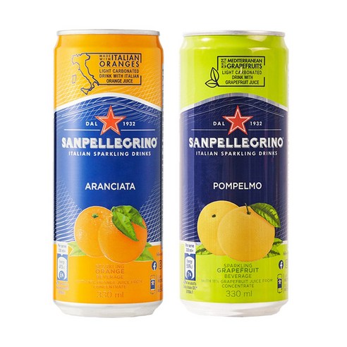 산펠레그리노 330ml 아란시아타 폼펠모 2종 혼합 세트, 24개