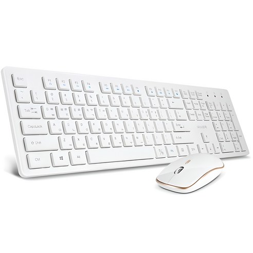 아이리버 2.4G 무선 키보드 + 마우스 세트 IR-WMK5000W, 화이트, 일반형