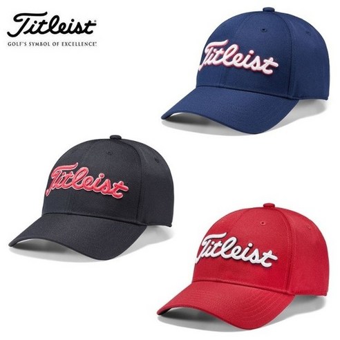 타이틀리스트 남성 멀티 컬러 골프 모자, [색상] 레드
