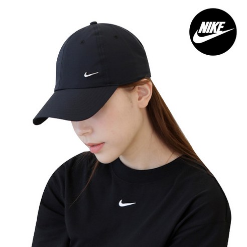 나이키 [나이키] U NK H86 메탈 스우시 캡 943092_010, 블랙+메탈릭실버