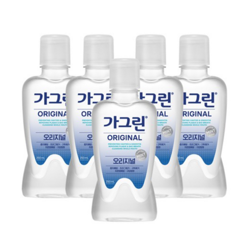 가그린 오리지널 구강청결제, 250ml, 5개 구강/면도 가그린 오리지널 구강청결제, 250ml, 5개 구강/면도